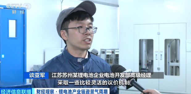 江蘇蘇州某鋰電池企業電池開發部高級經理 談亞軍